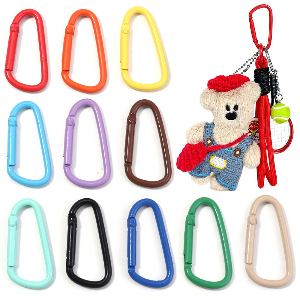 Jewelry Making A Ring - 10pcs Colorful Carabiner Clip Alloy Keychain