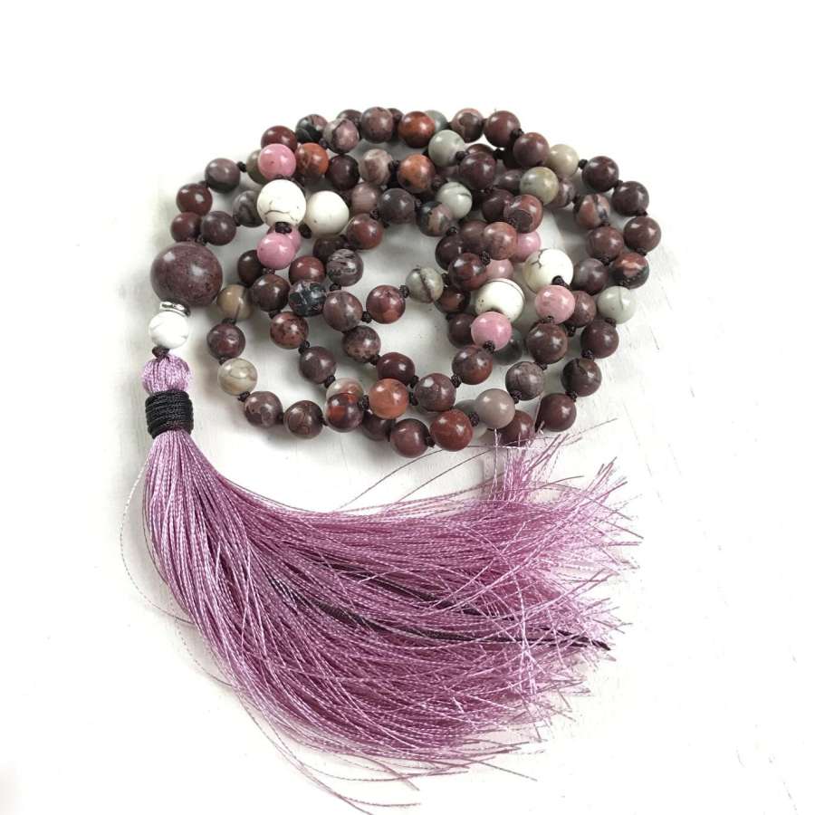 Crystal Bead Mix - Natural Mixed Gemstone 108 Beads Mala