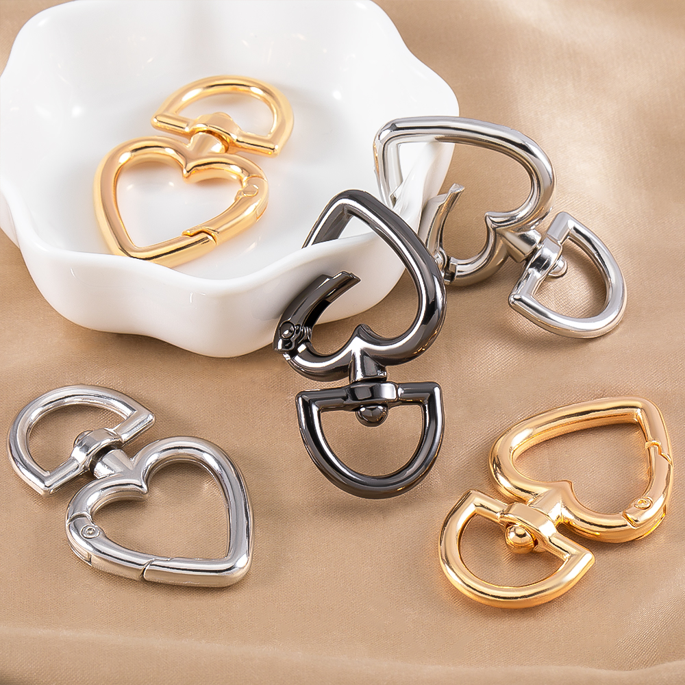 Jewelry Making A Ring - 5/1Pcs/lot Heart Shape Metal Spring Clasp