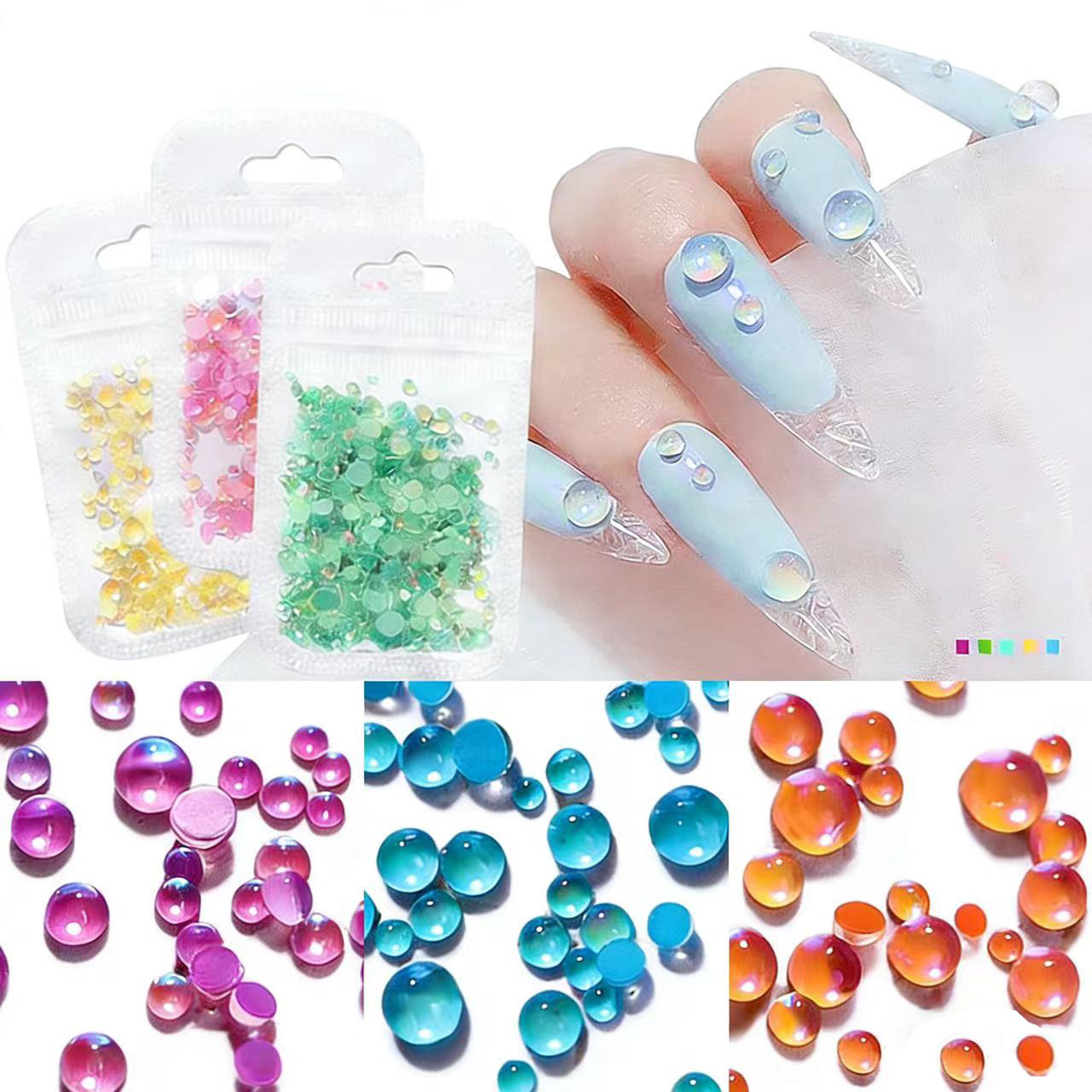 Crystal Bead Mix - 300Pcs Mermaid Tears Nail Art Decoration