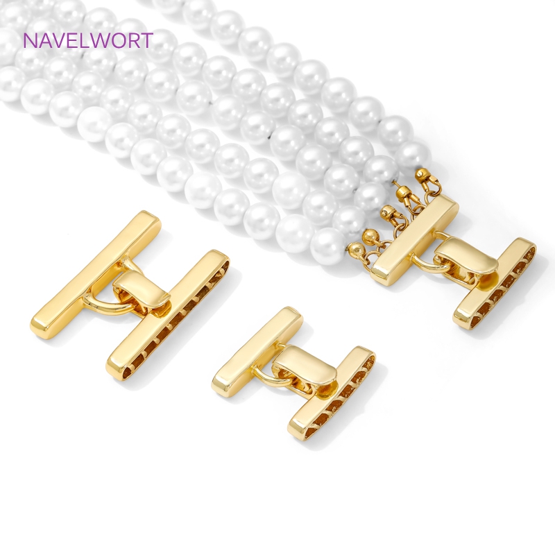 Jewelry Making Metal - Multi Strands Necklace Clasp 18K Gold