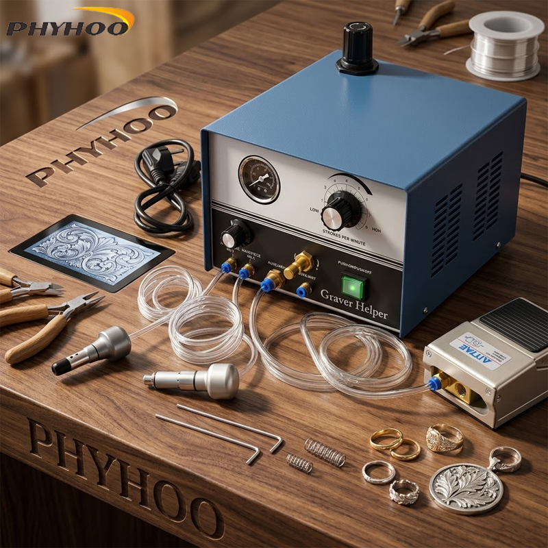 Jewelry Making Machines - PHYHOO Pneumatic Engraving Machine Jewelry Graver
