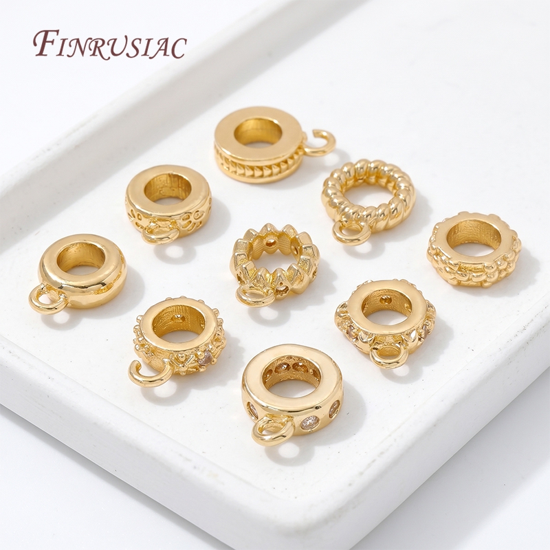 Jewelry Making Loops - 14K Gold Plated CZ Bails For