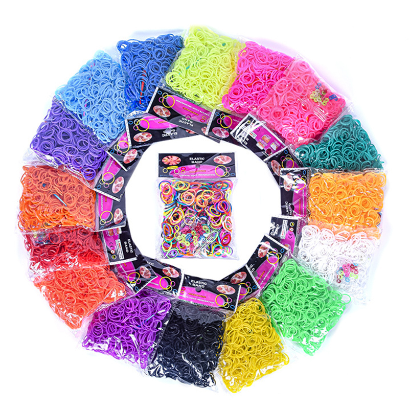 Jewelry Making Tool Kit - 600 pieces Colorful Rubber Band Bracelet