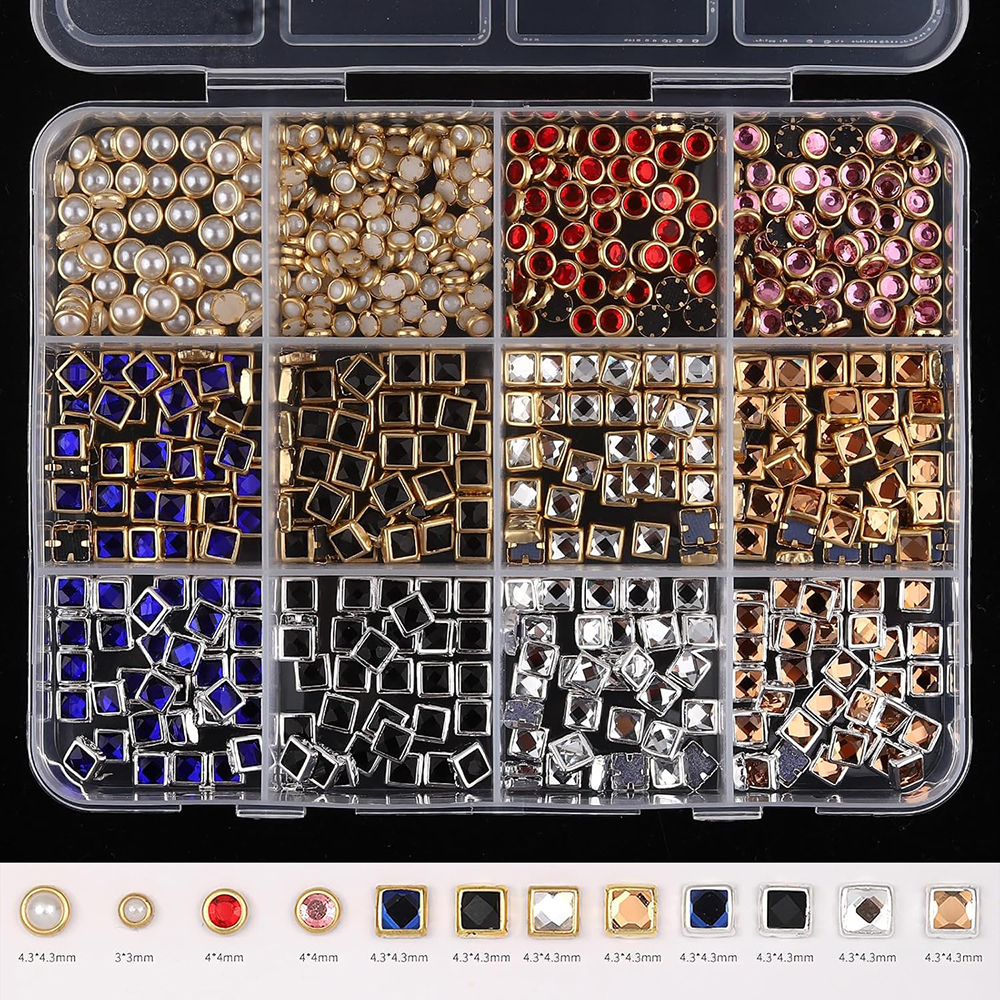 12 Colors Mixed Nail Crystal G - Crystal Bead Mix reseña y precio