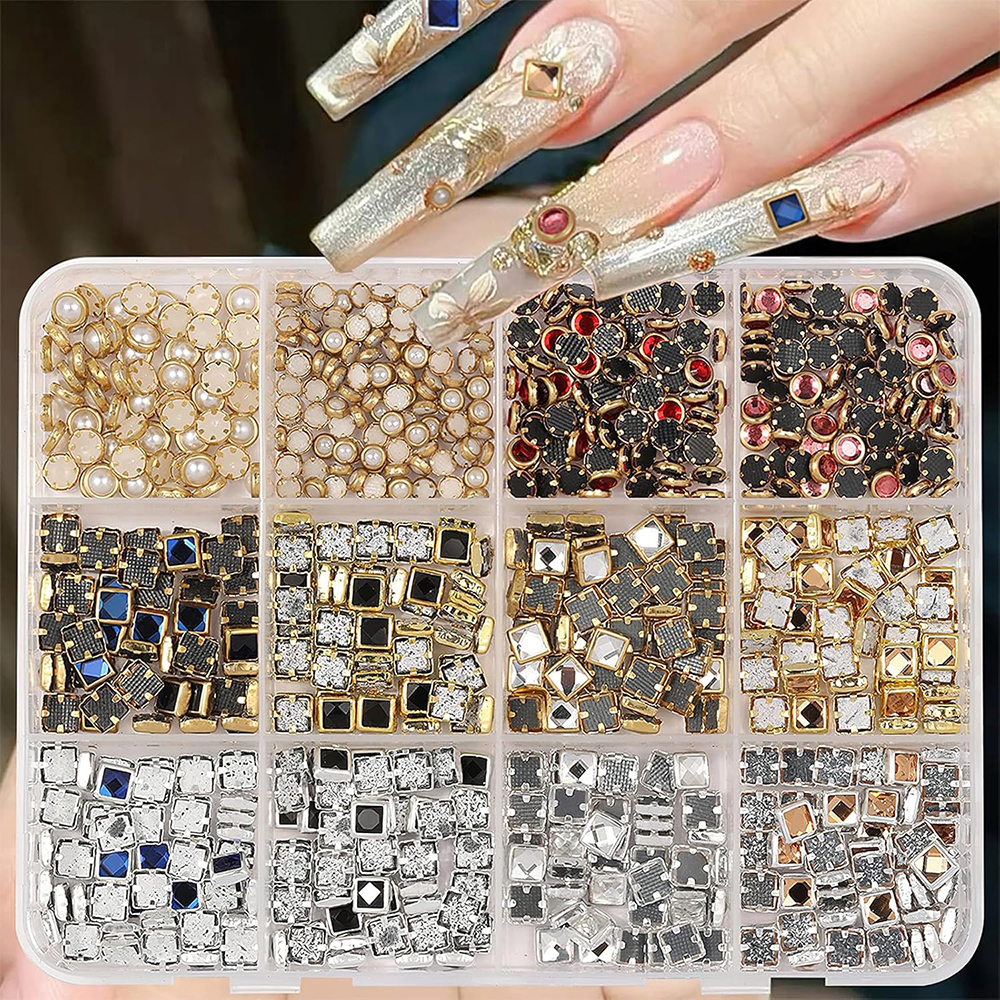 12 Colors Mixed Nail Crystal G - Crystal Bead Mix reseña y precio