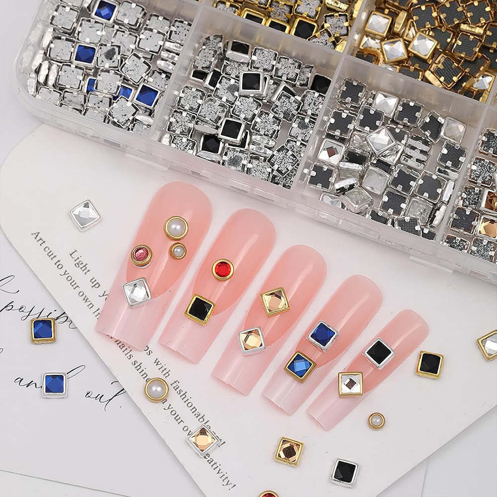 12 Colors Mixed Nail Crystal G - Crystal Bead Mix reseña y precio