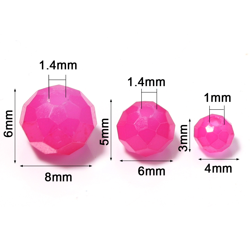 100-200pcs/lot 4/6/8mm Pink Bl - Crystal Bead Mix reseña y precio