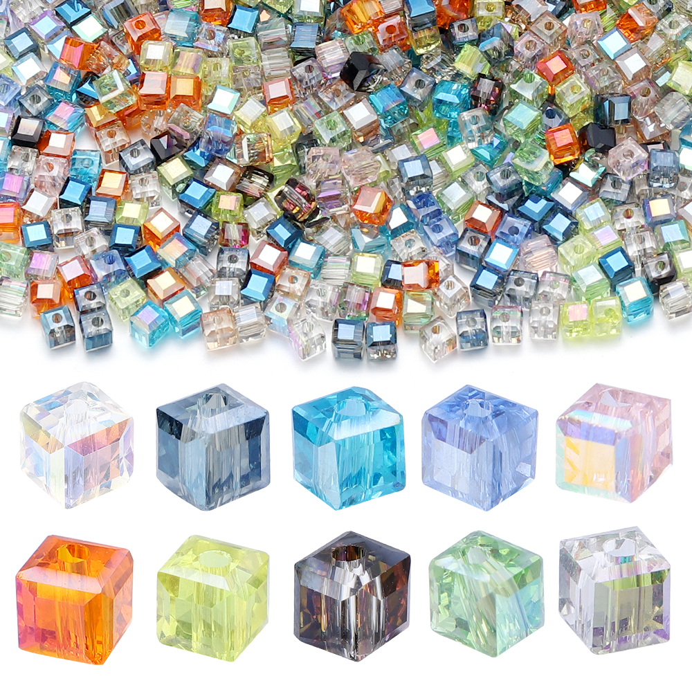 50pcs/lot Square Faceted Glass - Crystal Bead Mix reseña y precio