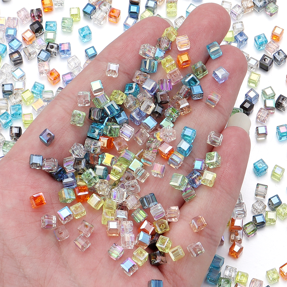 50pcs/lot Square Faceted Glass - Crystal Bead Mix reseña y precio