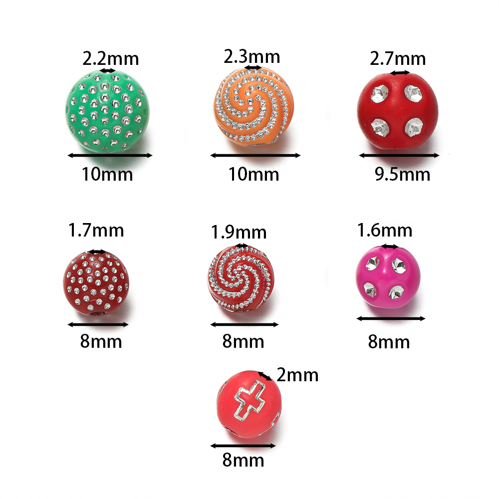 50/100Pcs 8/10mm Round mixed C - Crystal Bead Mix reseña y precio
