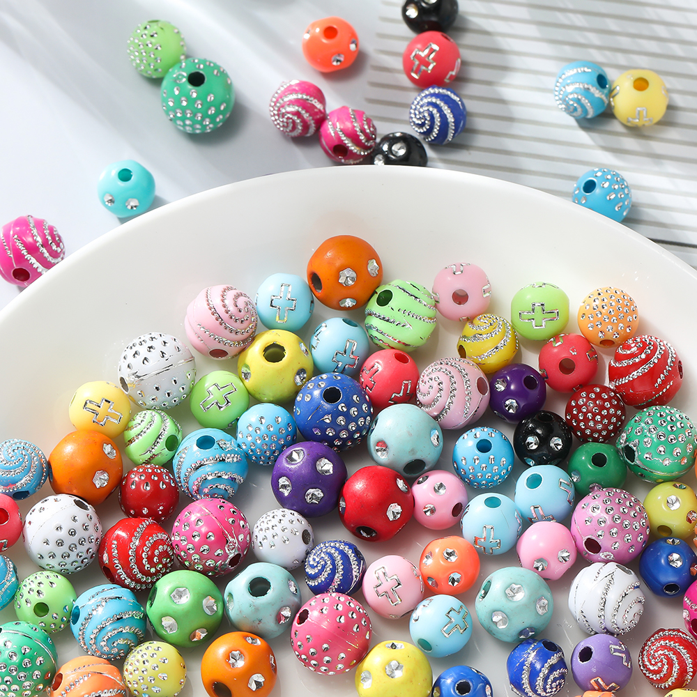50/100Pcs 8/10mm Round mixed C - Crystal Bead Mix reseña y precio