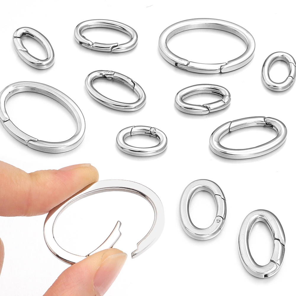 1pc Stainless Steel Spring Cla - Jewelry Making A Ring reseña y precio