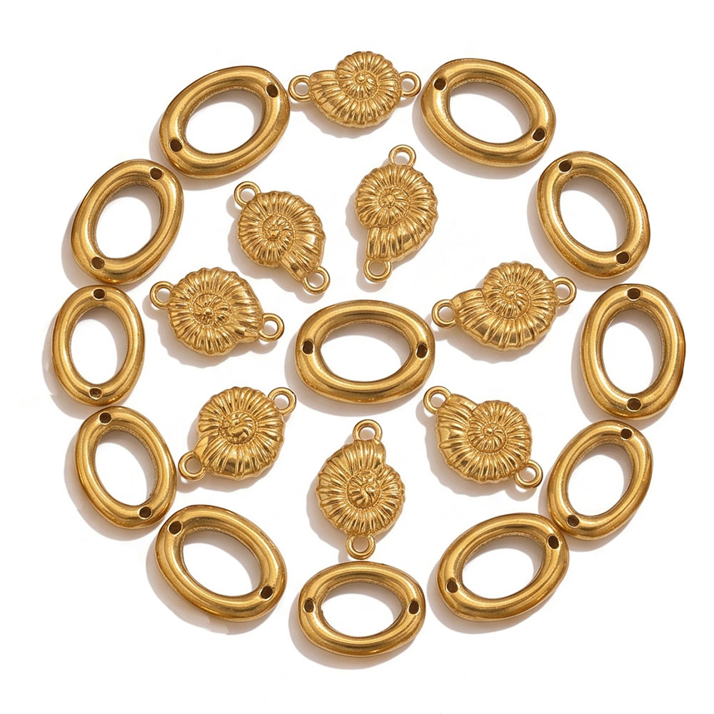 5pcs Stainless Steel Gold Plat - Jewelry Making Supplies Wholesale reseña y precio