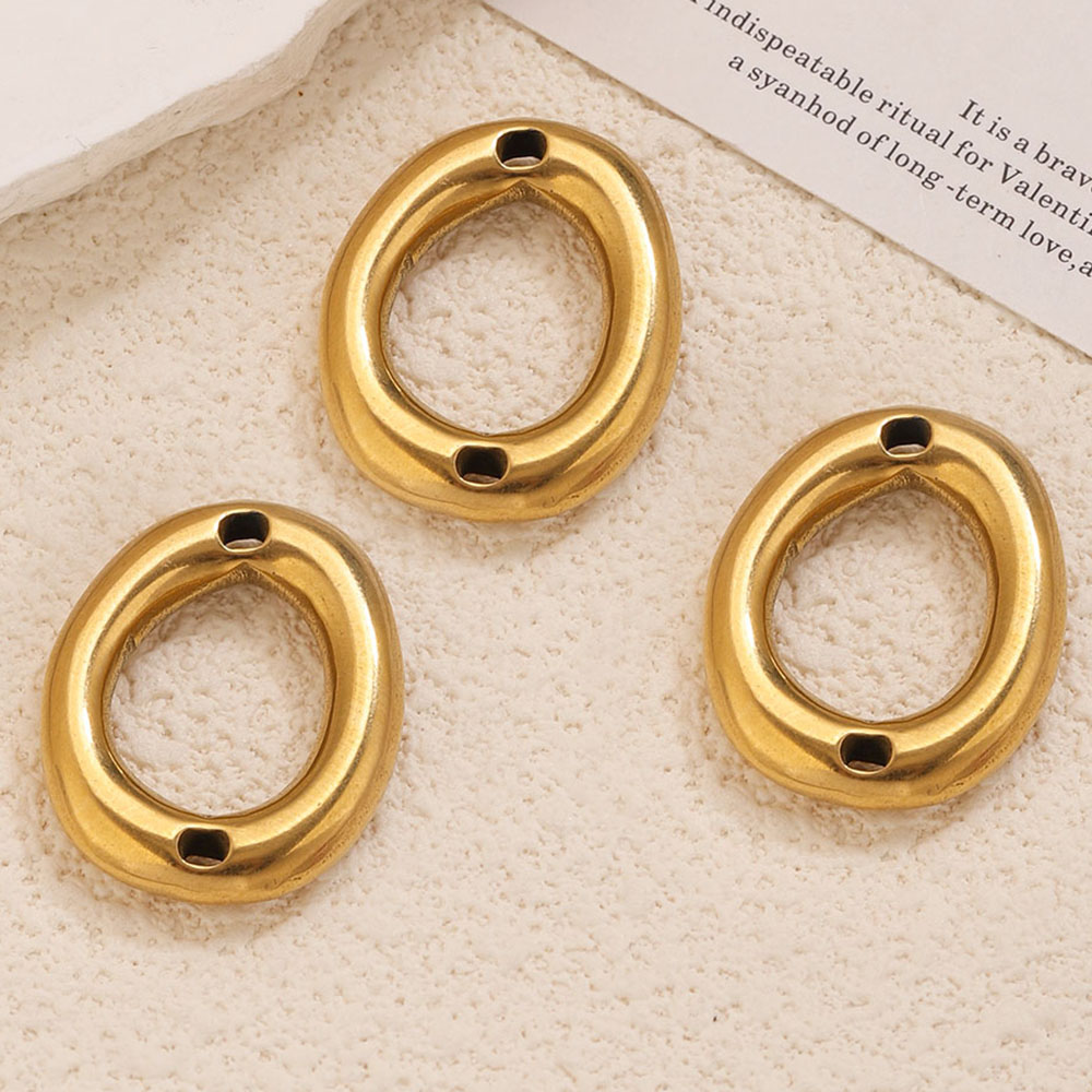 5pcs Stainless Steel Gold Plat - Jewelry Making Supplies Wholesale reseña y precio