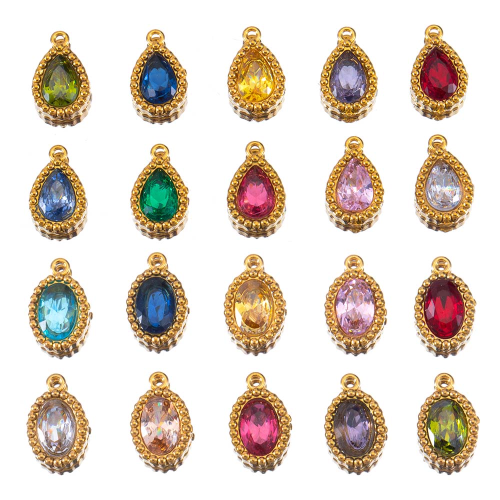 10pcs Crystal Waterdrop Charms - Jewelry Making Supplies Wholesale reseña y precio