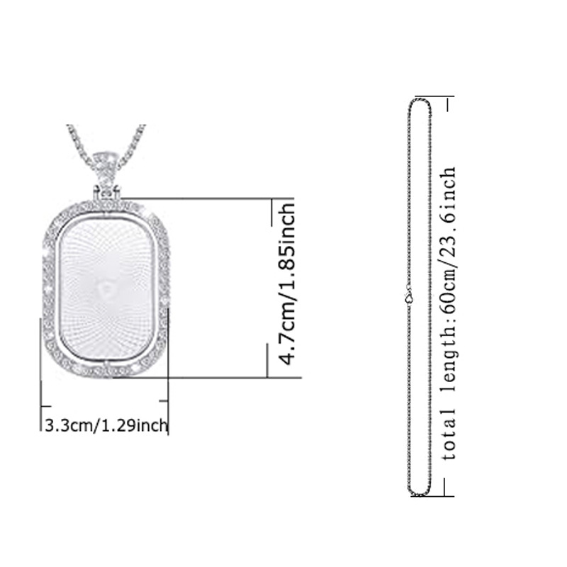 Personalized Custom Rectangula - Jewelry Making Metal reseña y precio