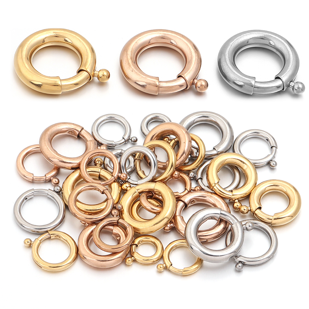 2pcs Stainless Steel Spring Cl - Jewelry Making A Ring reseña y precio