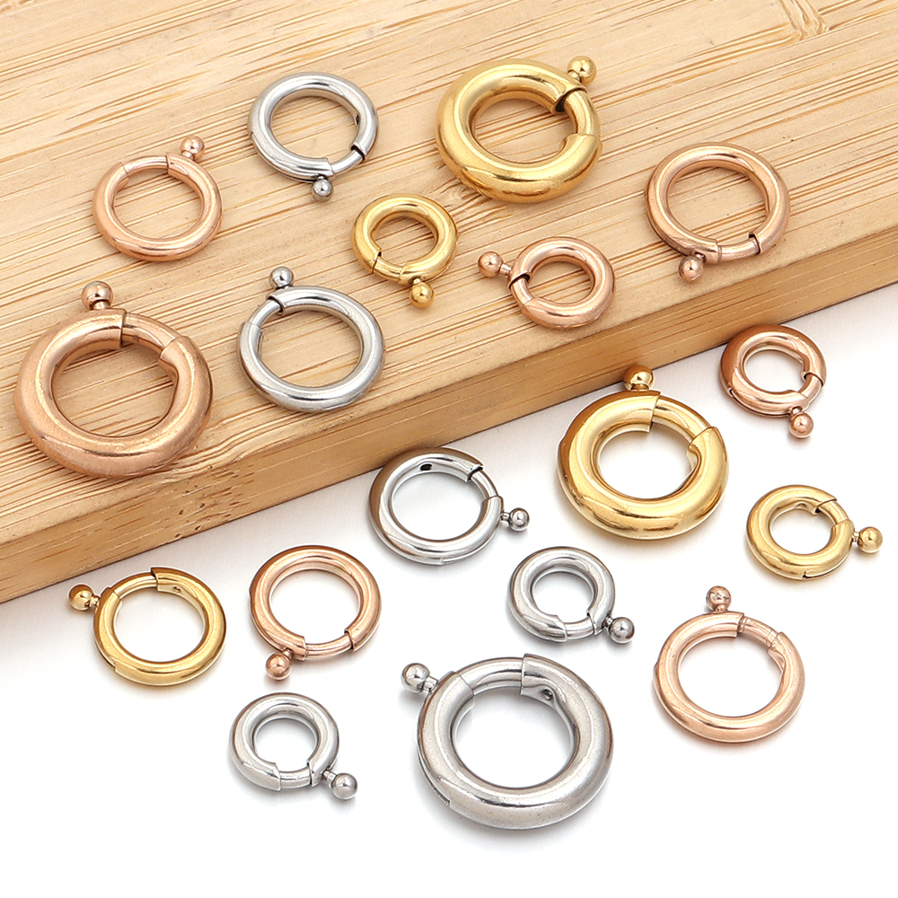 2pcs Stainless Steel Spring Cl - Jewelry Making A Ring reseña y precio