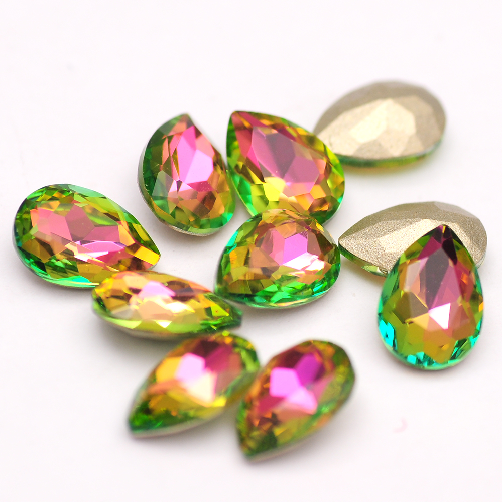 10PCS 4x6mm Pear Crystal Glitt - Crystal Bead Mix reseña y precio