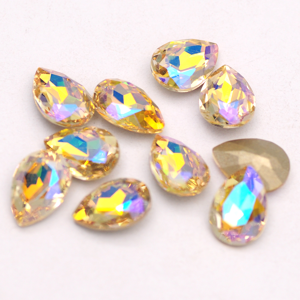 10PCS 4x6mm Pear Crystal Glitt - Crystal Bead Mix reseña y precio