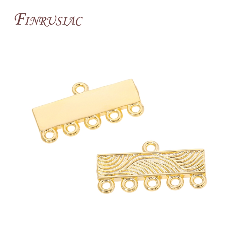 18K Gold Plated 5 Hole Bar Con - Jewelry Making Loops reseña y precio