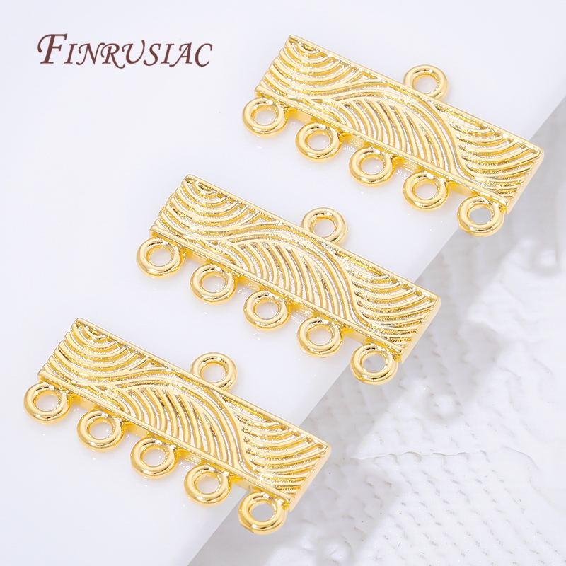18K Gold Plated 5 Hole Bar Con - Jewelry Making Loops reseña y precio