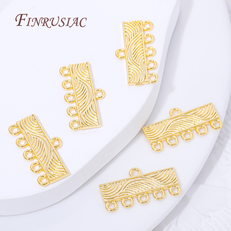 18K Gold Plated 5 Hole Bar Con - Jewelry Making Loops reseña y precio