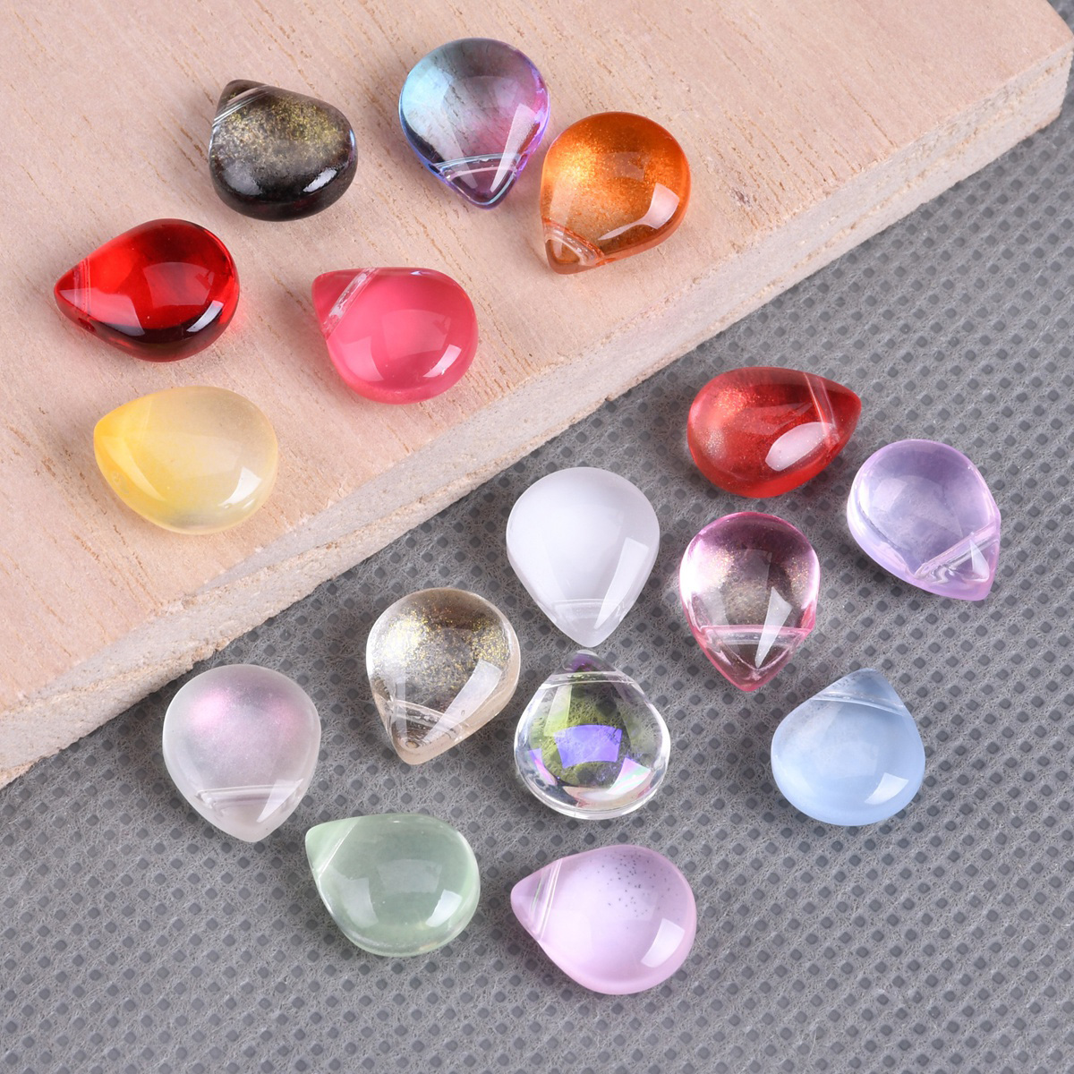 10pcs Flat Teardrop Shape 10x1 - Crystal Bead Mix reseña y precio