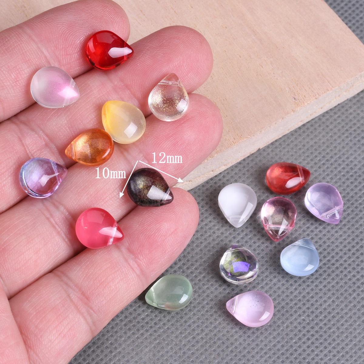10pcs Flat Teardrop Shape 10x1 - Crystal Bead Mix reseña y precio
