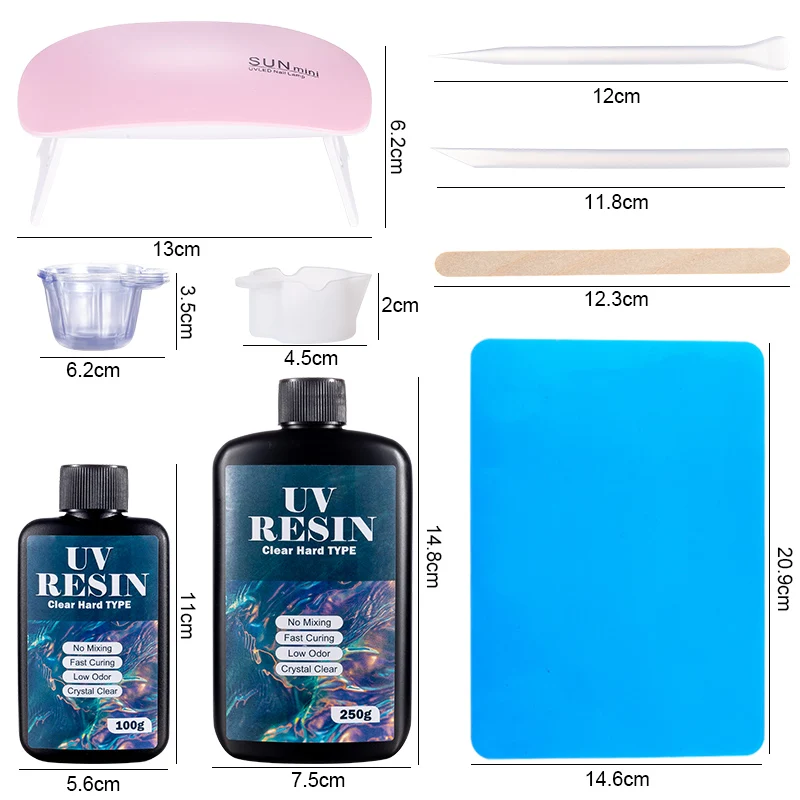 Hard UV Resin Glue Kit Fast Cu - Jewelry Making Tool Kit reseña y precio