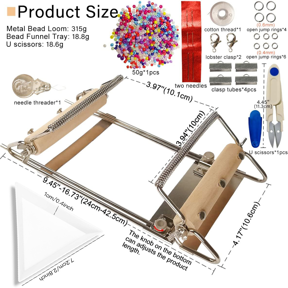 Adjustable Bead Loom Stainless - Jewelry Making Machines reseña y precio