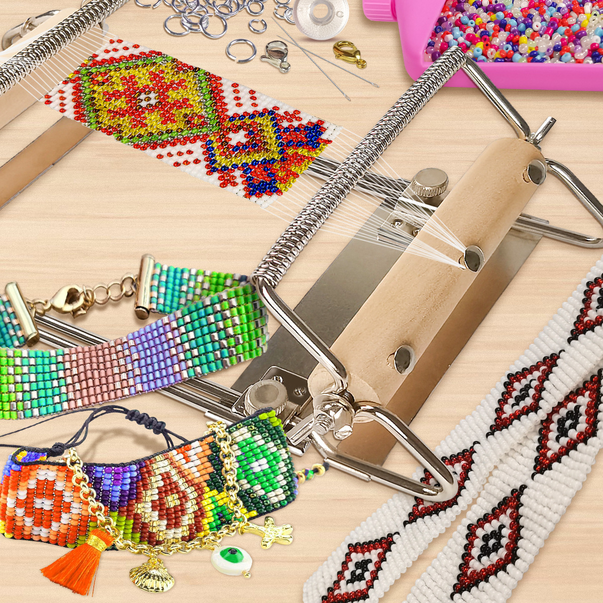 Adjustable Bead Loom Stainless - Jewelry Making Machines reseña y precio