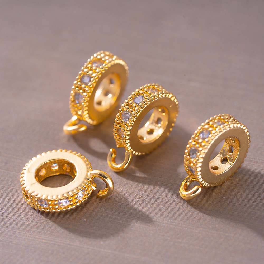 5pcs 18K Gold Plated Brass Zir - Jewelry Making Loops reseña y precio