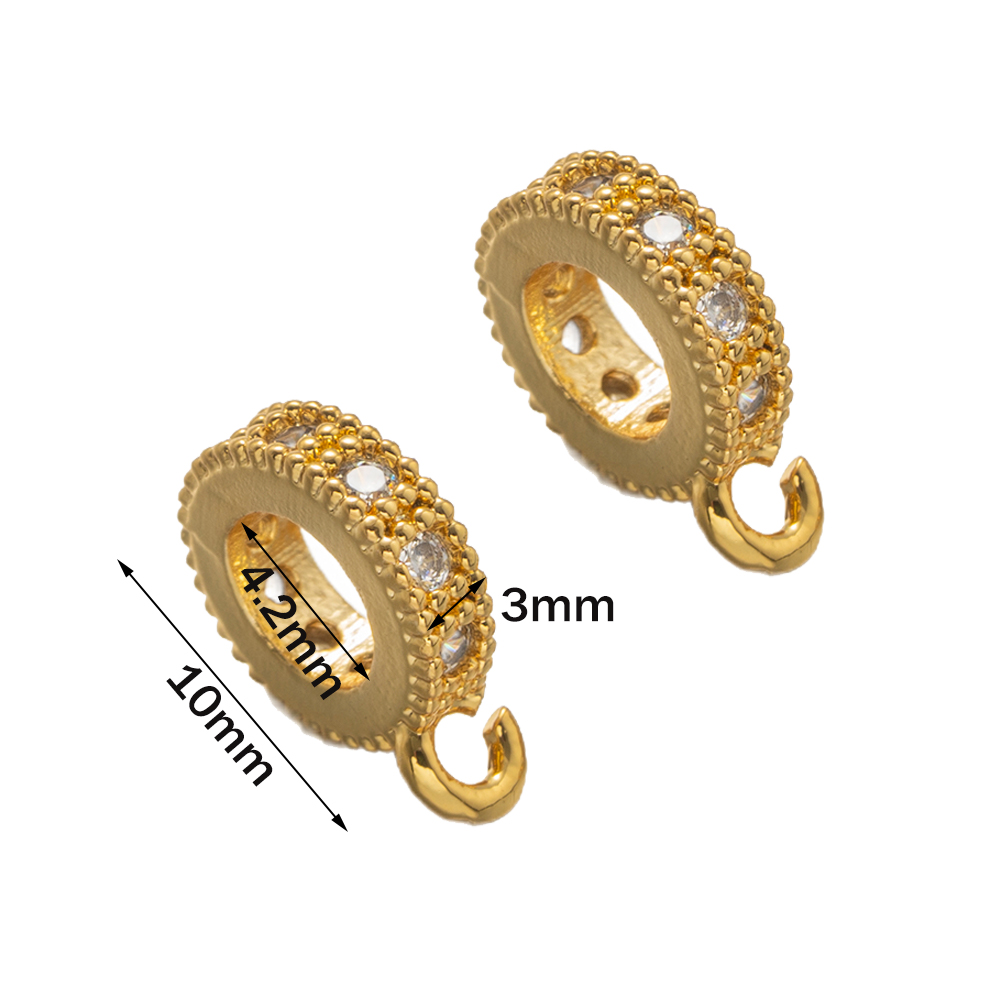 5pcs 18K Gold Plated Brass Zir - Jewelry Making Loops reseña y precio