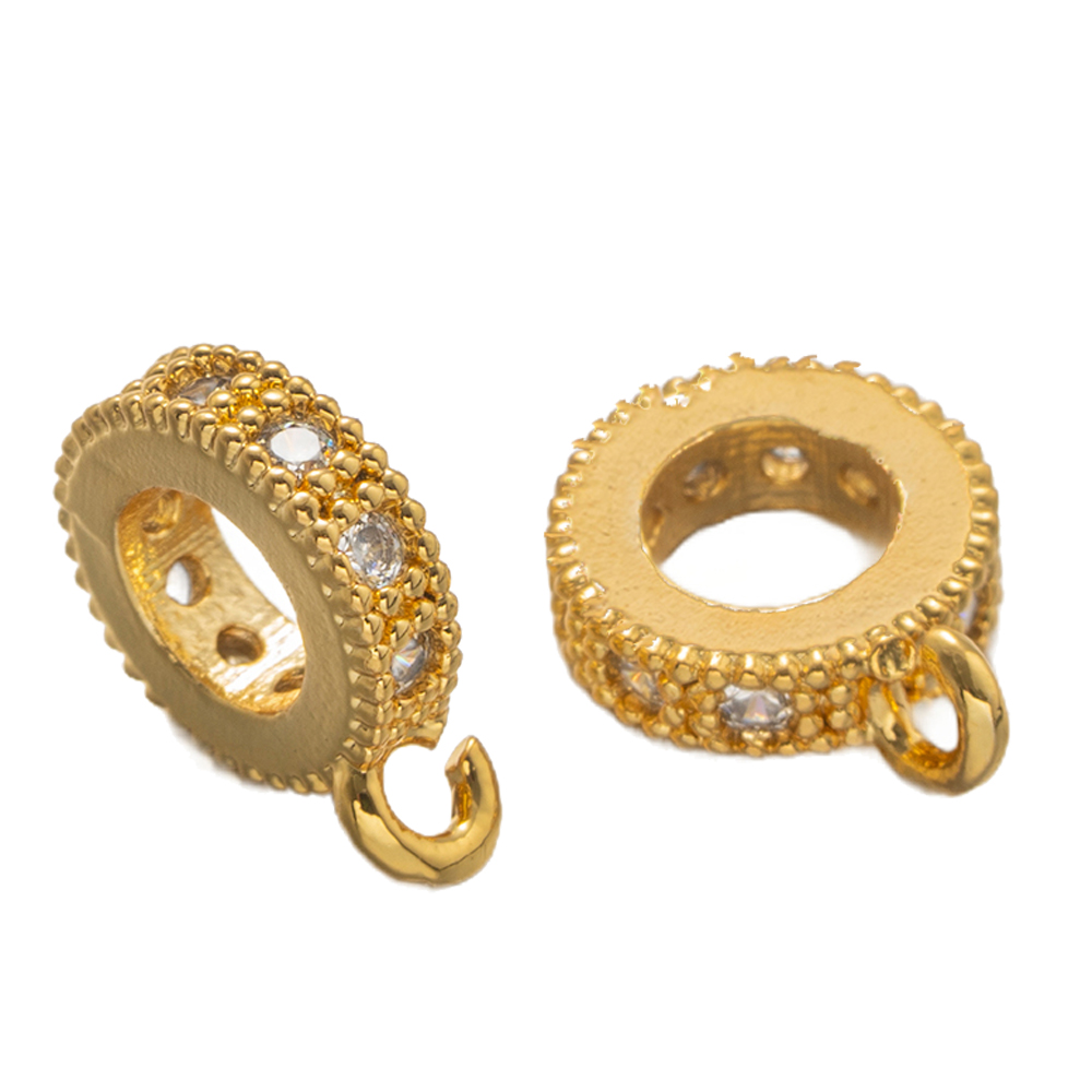 5pcs 18K Gold Plated Brass Zir - Jewelry Making Loops reseña y precio