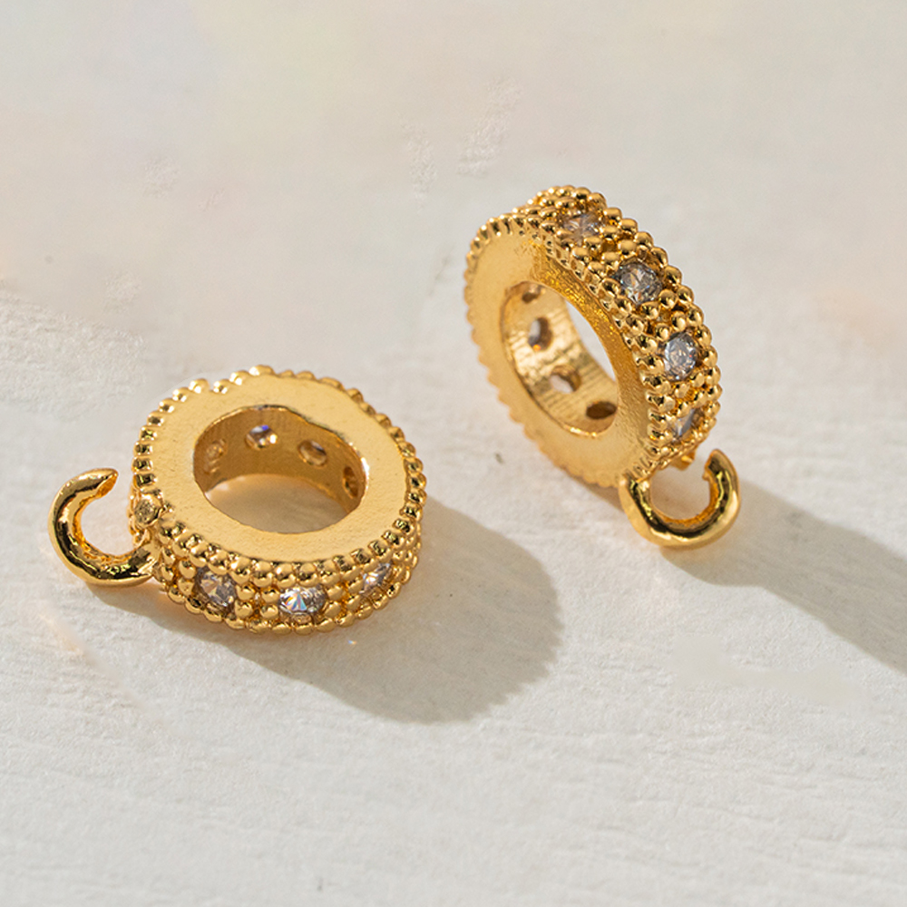5pcs 18K Gold Plated Brass Zir - Jewelry Making Loops reseña y precio
