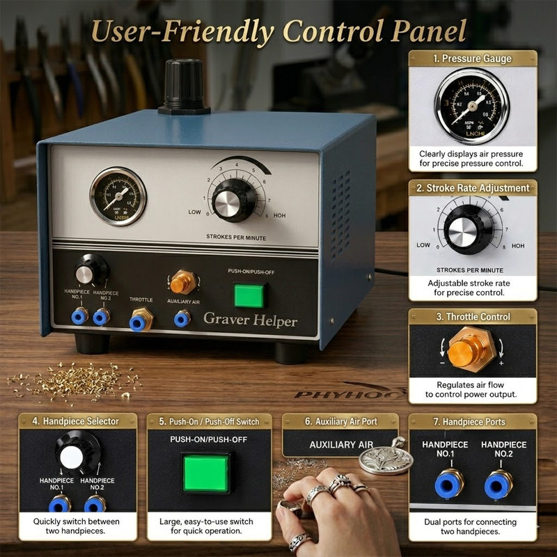 PHYHOO Pneumatic Engraving Mac - Jewelry Making Machines reseña y precio