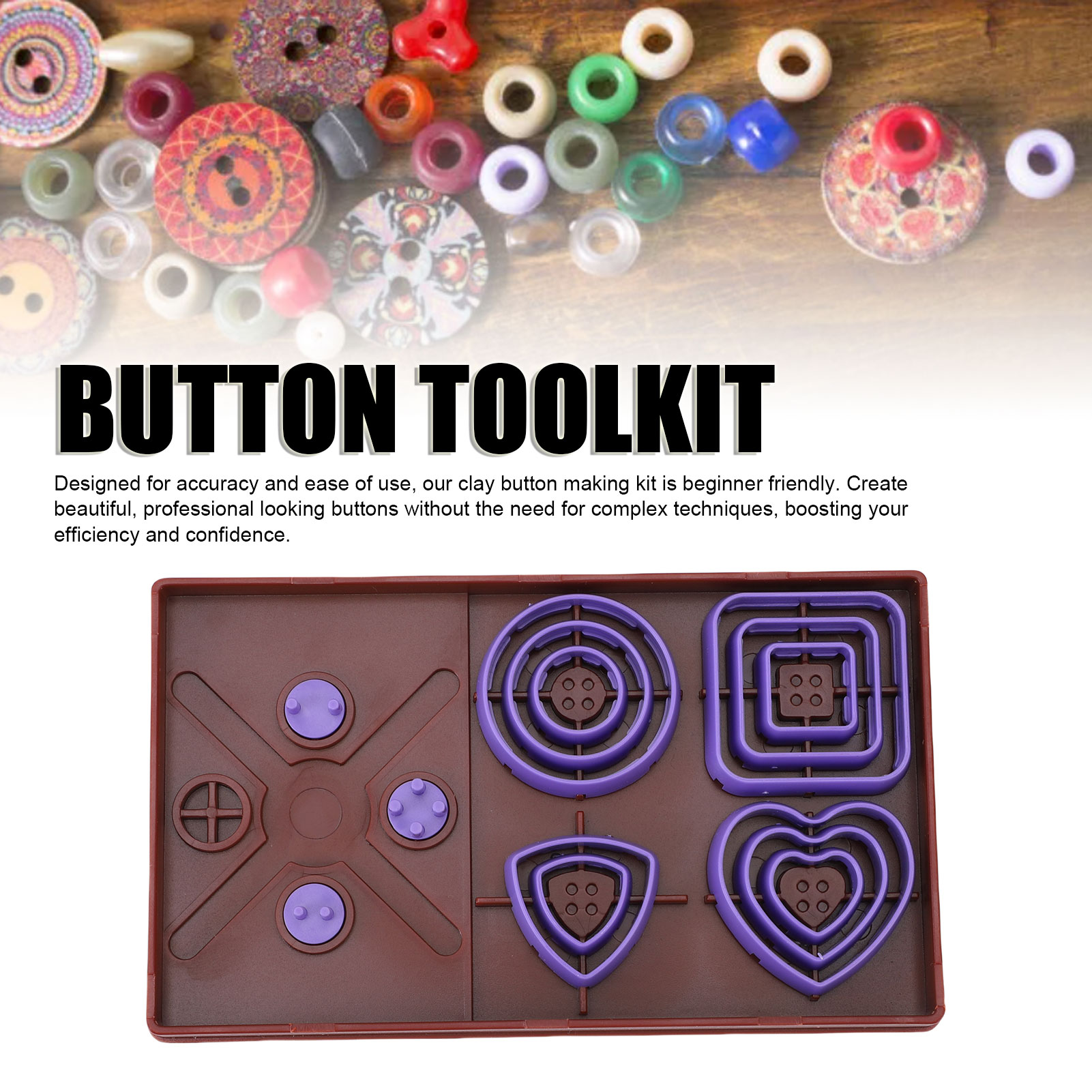 2Pcs Button Toolkit 4 Shapes 3 - Jewelry Making Tool Kit reseña y precio