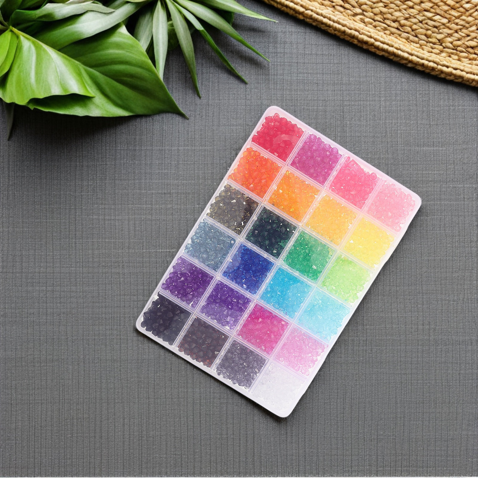 2160Pcs Crystal Acrylic Beads  - Crystal Bead Mix reseña y precio