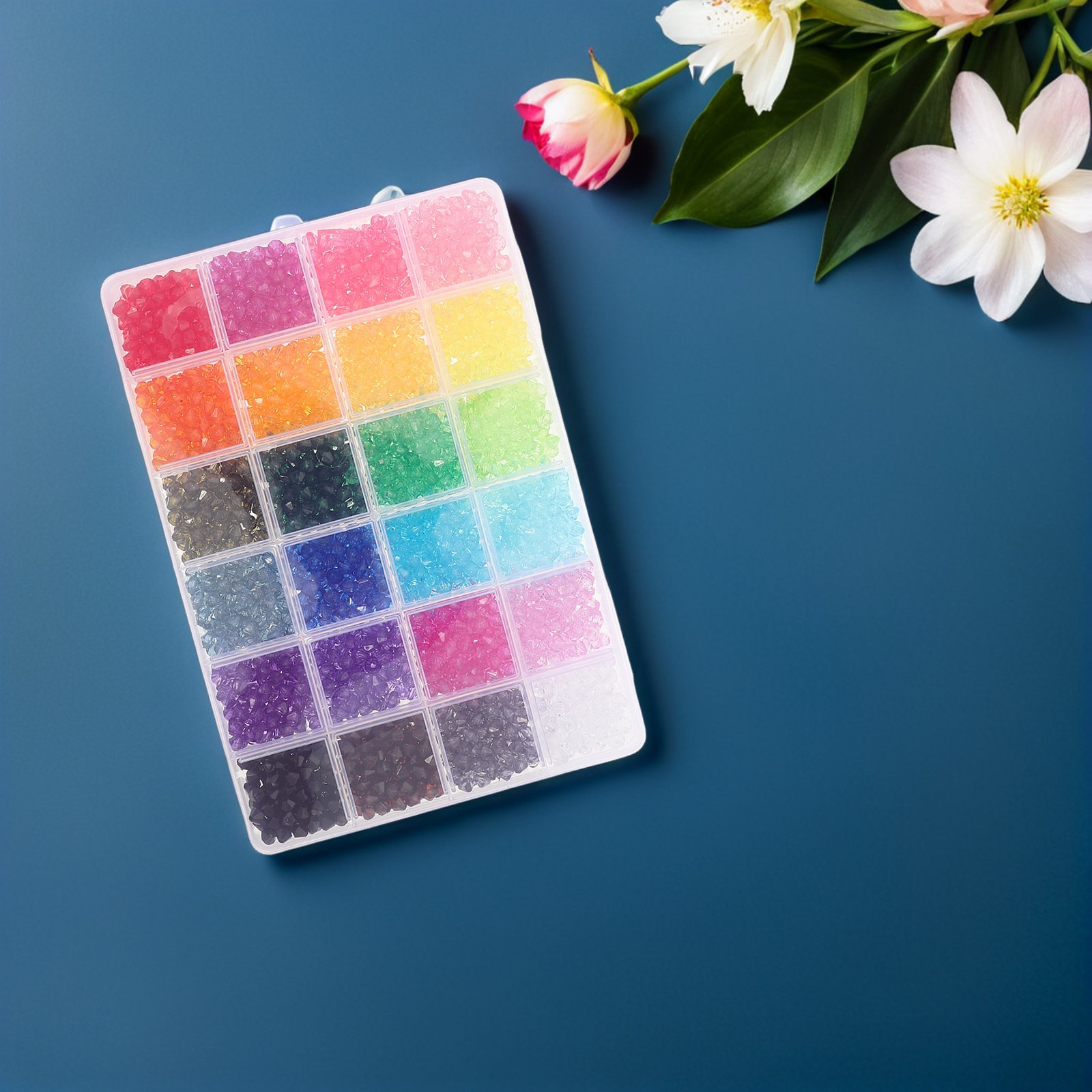 2160Pcs Crystal Acrylic Beads  - Crystal Bead Mix reseña y precio