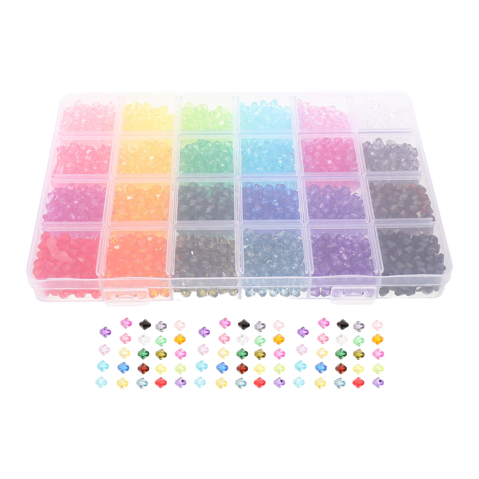 2160Pcs Crystal Acrylic Beads  - Crystal Bead Mix reseña y precio
