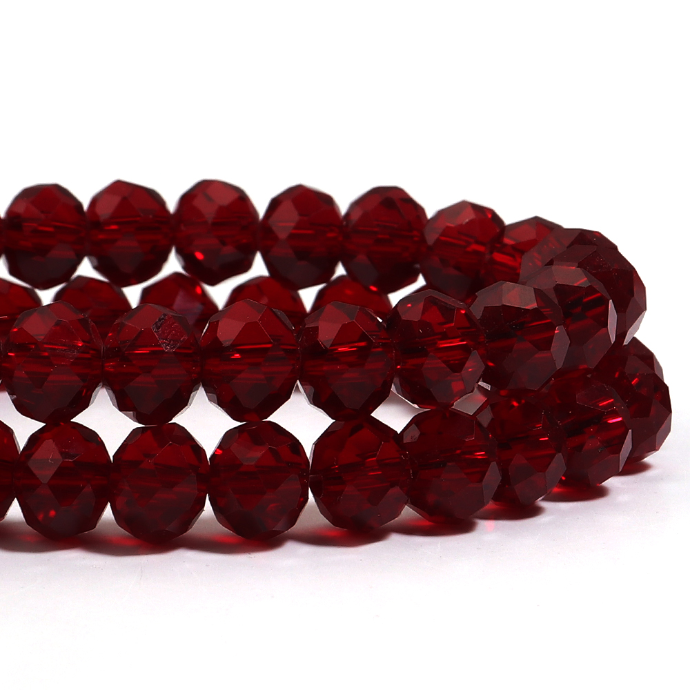 1strand/lot Pomegranate Red Fa - Crystal Bead Mix reseña y precio