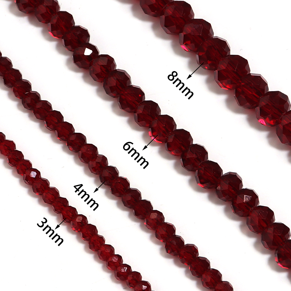 1strand/lot Pomegranate Red Fa - Crystal Bead Mix reseña y precio