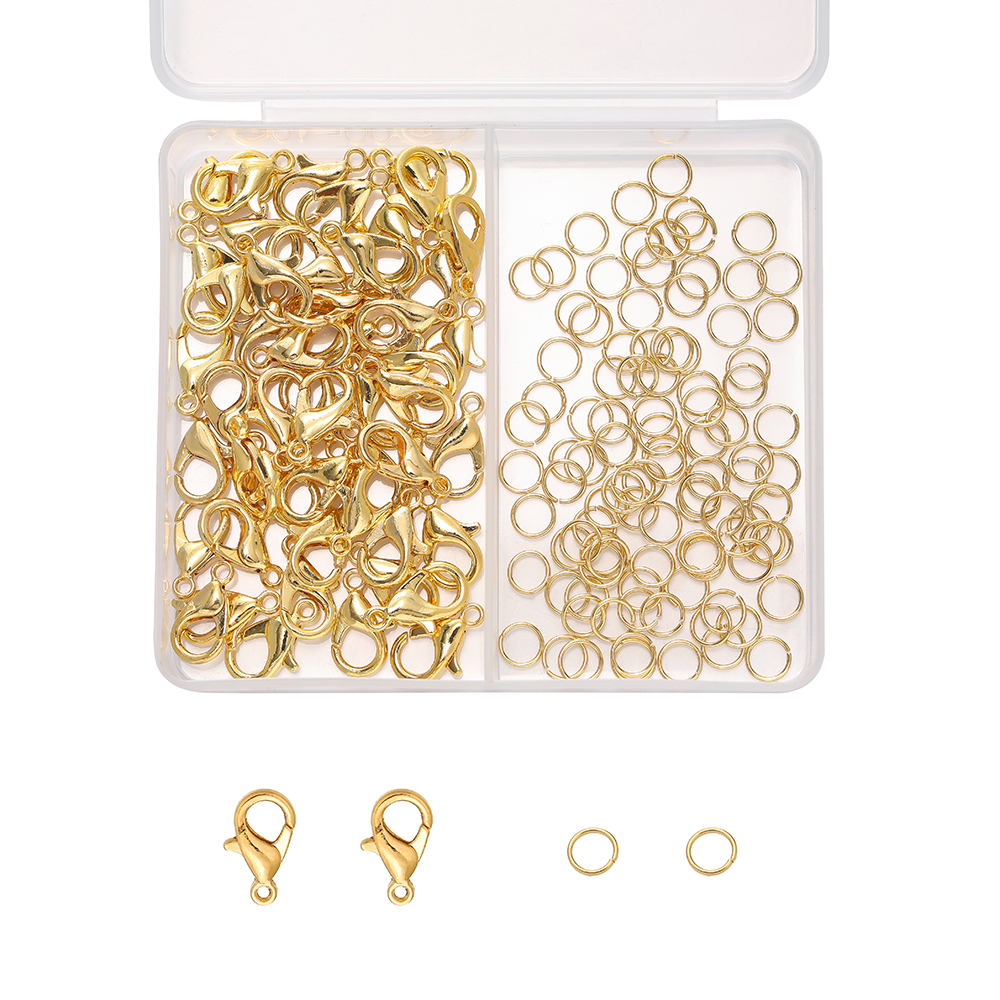1Box/Lot 2-Grid 18K Gold Color - Jewelry Making A Ring reseña y precio