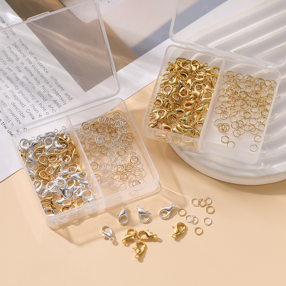 1Box/Lot 2-Grid 18K Gold Color - Jewelry Making A Ring reseña y precio