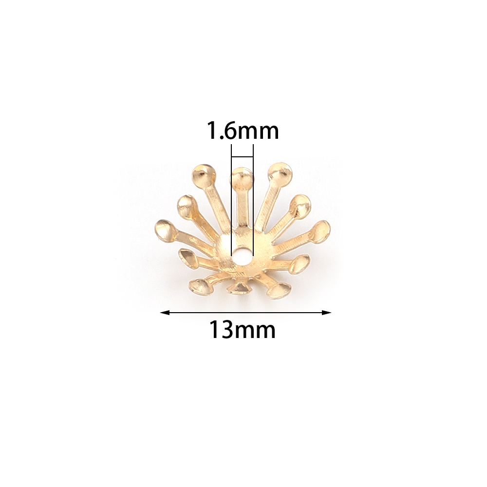 100Pcs Diameter 13MM Gold Colo - Jewelry Making Supplies Wholesale reseña y precio