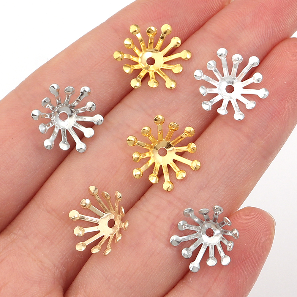 100Pcs Diameter 13MM Gold Colo - Jewelry Making Supplies Wholesale reseña y precio
