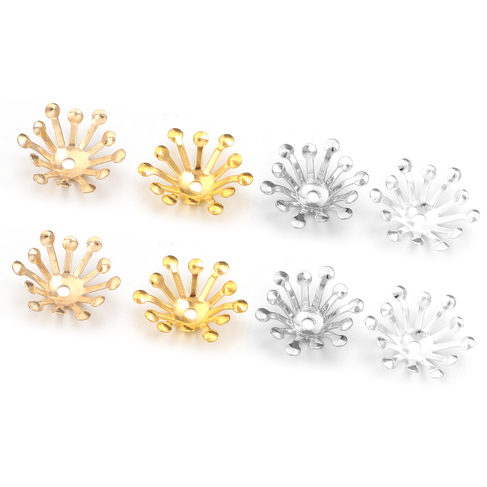 100Pcs Diameter 13MM Gold Colo - Jewelry Making Supplies Wholesale reseña y precio