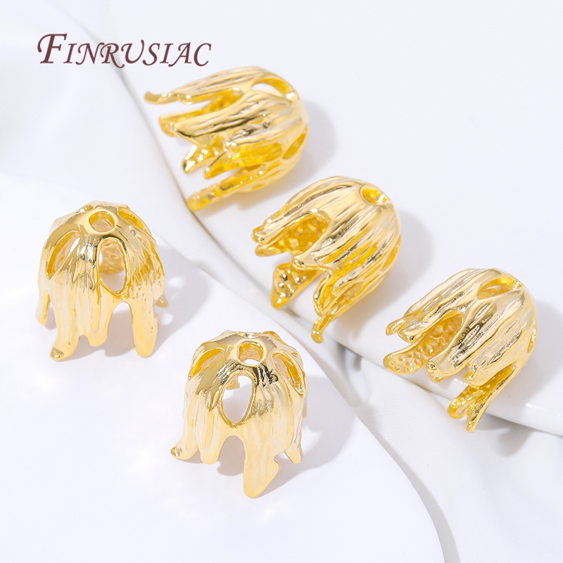 18K Gold Plated Tassel End Cap - Jewelry Making Supplies Wholesale reseña y precio